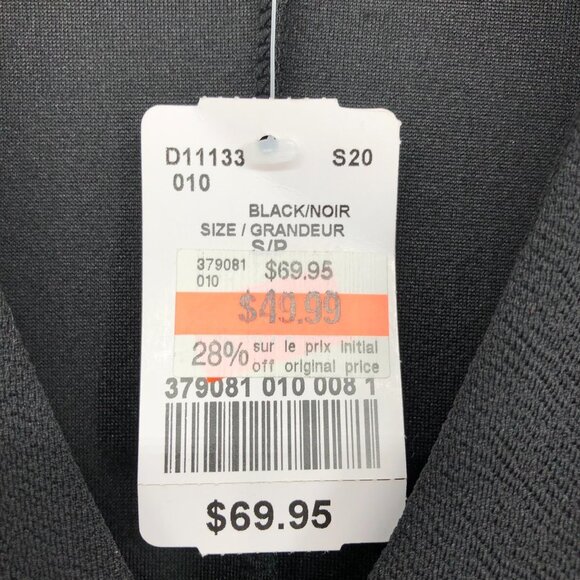 Le Chateau Black  V-Neck Shift mini Dress Chest Pocket NWT women’s Small LBD - Picture 4 of 14